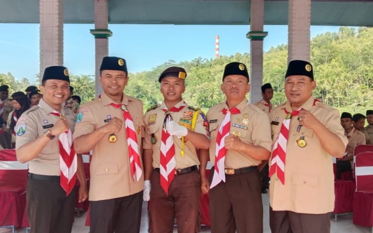 Hari Pramuka Ke-62 di wilayah desa binaan, Senin (14/8)