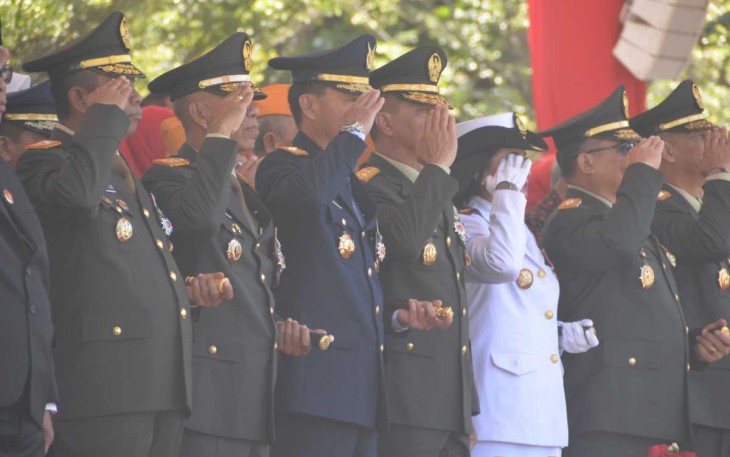 Peringatan HUT Kemerdekaan RI ke 78 di lapangan Gazibu Bandung, Kamis (17/8)