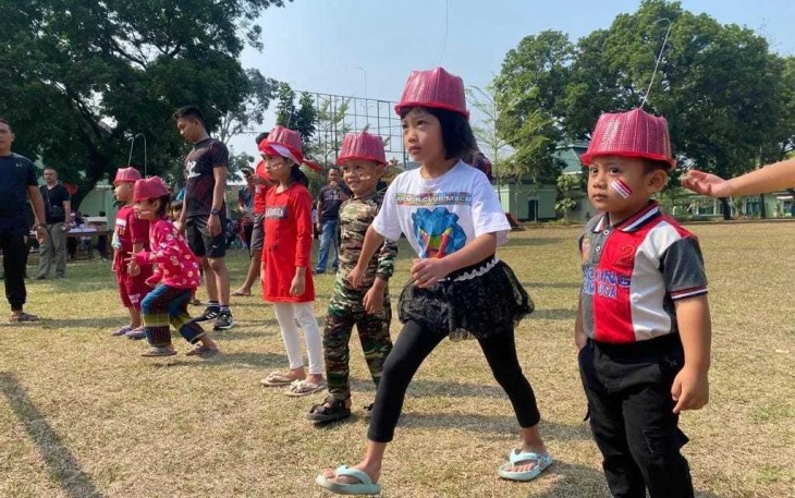 Semangat anak-anak ikuti lomba Kemerdekaan RI di Menarmed 2 Kostrad 