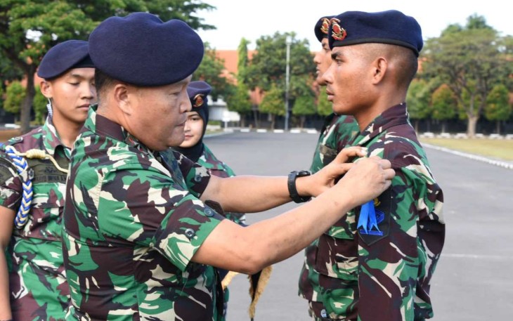 Wadan Kodiklatal Laksamana Muda TNI Supardi saat menutup Pekan Integrasi Siswa Satdik1 & 2, Jum'at (25/8) 