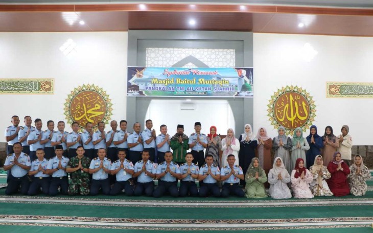 Syukuran renovasi Masjid Baitul Muttaqin Lanud Sutan Sjahrir, Rabu (13/9)