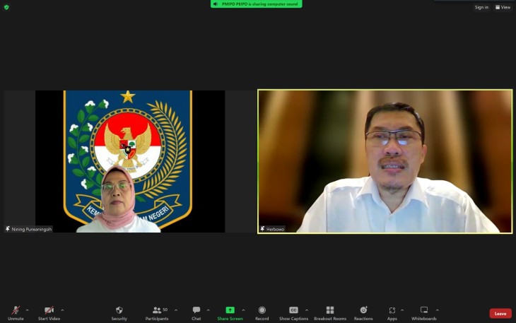 Rapat Pleno Hasil Pemutakhiran Nomenklatur Pembangunan Daerah Secara Virtual