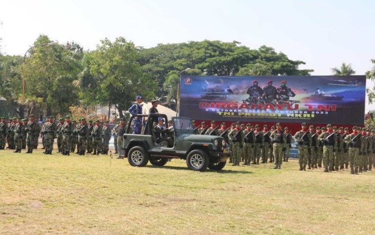 Upacara HUT ke 78 TNI di Kota Madiun, Kamis (5/10)