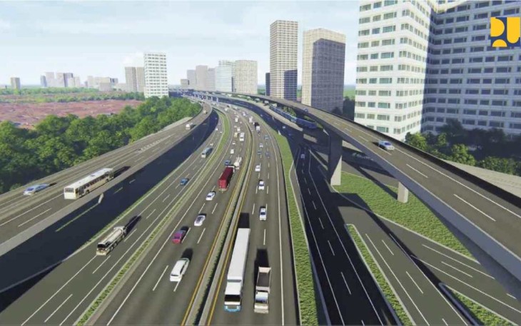 Ilustrasi Jalan Tol JORR Elevated Cikunir-Ulujami