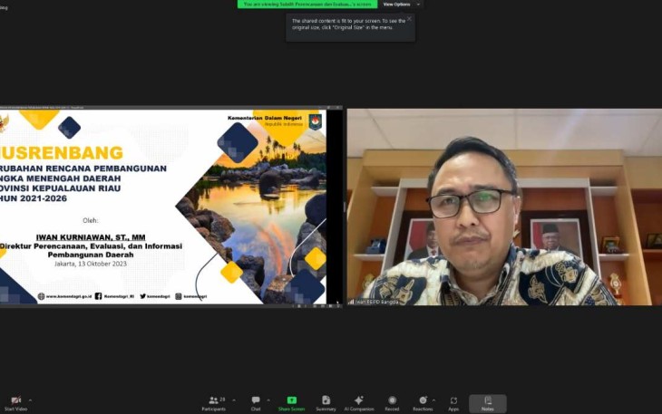 Musrembang perubahan RPJMD Kepulauan Riau secara virtual