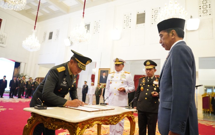 Presiden RI melantik Jenderal Agus Subiyanto, SE, M.Si sebagai Kasad yang baru 