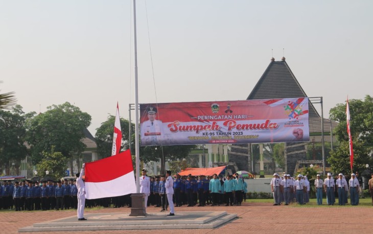 Upacara Hari Sumpah Pemuda ke 95 di Kabupaten Madiun, Sabtu (28/10)