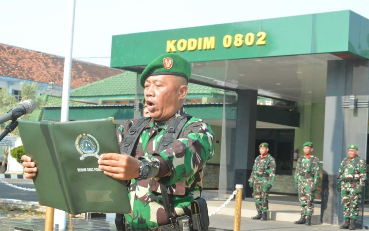 Upacara Hari Sumpah Pemuda Ke-95 di Kodim 0802/Ponorogo, Sabtu (28/10)