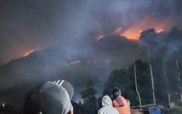 Kebakaran lahan di gunung Merbabu Kabupaten Semarang