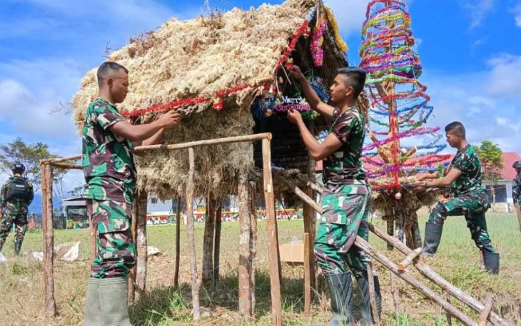 Kandang Natal Satgas Yonif 310/KK 
