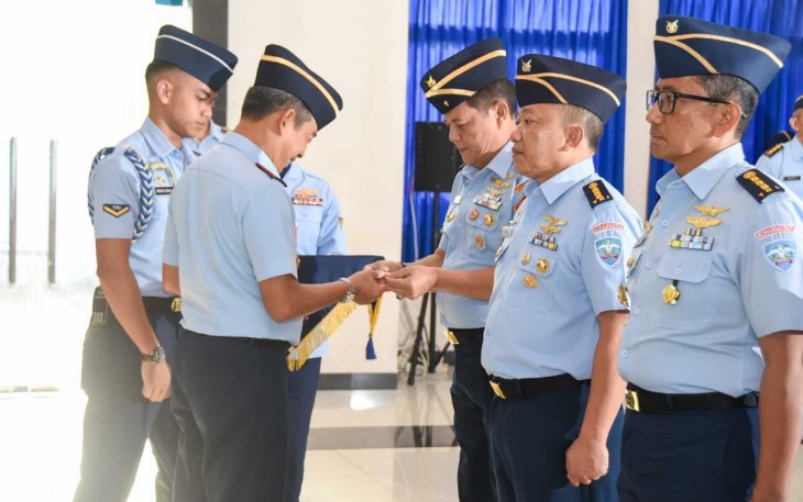 Dankoharmatau Marsma TNI Oki Yanuar saat sertijab 