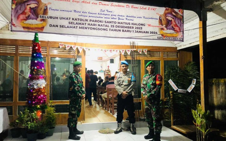 Pengamanan ibadah malam Natal di Gereja 
