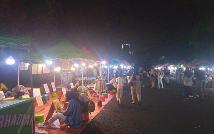 Suasana lapangan Rampal jelang pergantian tahun 2023. Kota Malang, Minggu (31/12)