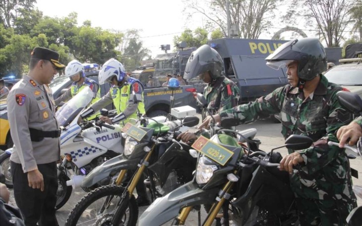 Pengecekan apel pasukan operasi Mantap Brata Mahakam 2023-2024, Selasa (17/10)