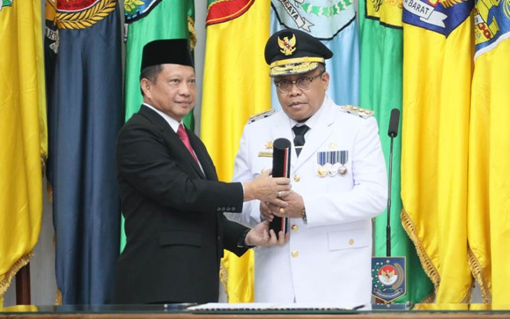 Mendagri Tito seusai Lantik Lalu Gita Ariadi sebagai Pj Gubernur NTB