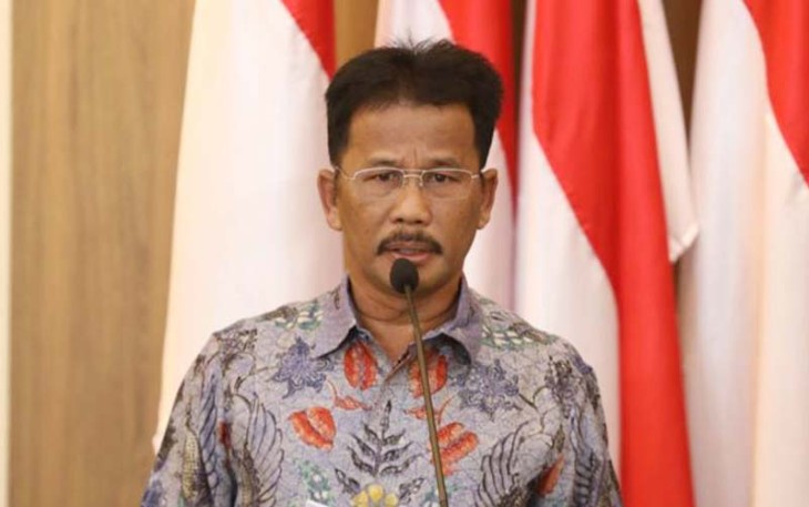 Kepala BP Batam, Muhammad Rudi dalam agenda peluncuran (Launching) Program Pengembangan Pulau Rempang di Sekretariat Kementerian Koordinator Bidang Perekonomian, Rabu (12/4/2023).