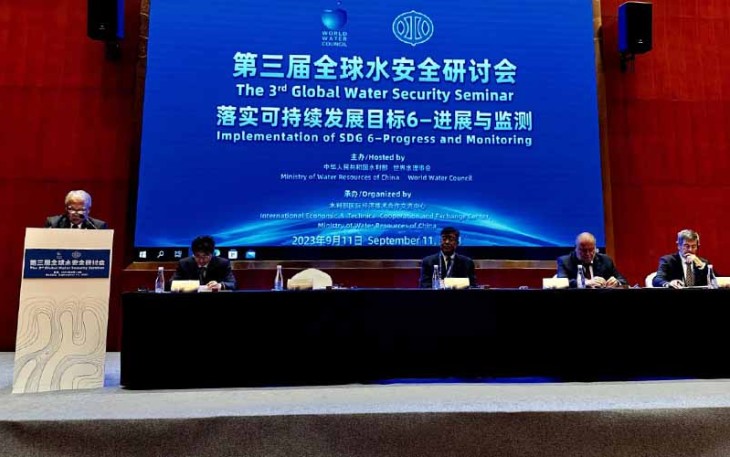 Menteri Basuki pada The 3rd Global Water Security Seminar Implementation of SDG 6 Progress and Monitoring di Beijing, China, Senin (11/9/2023). 