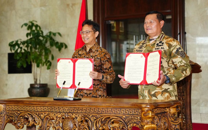 Panglima TNI dan Kemenkes RI saat Tandatangani MoU di Mabes TNI, Cilangkap, Jakarta Timur, Senin (6/11/2023).