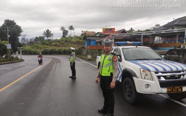 Satlantas Polres Rejang Lebong Patroli Antisipasi Gangguan Kamseltibcarlantas