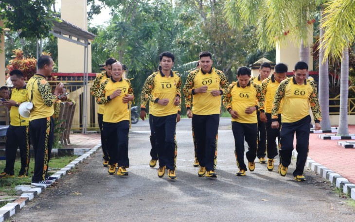 Tes Kesamaptaan Jasmani Polres Mukomuko Diikuti Seluruh Anggotanya