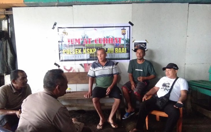 Polsek KSKP Pulau Baai Gelar Jumat Curhat di TPI