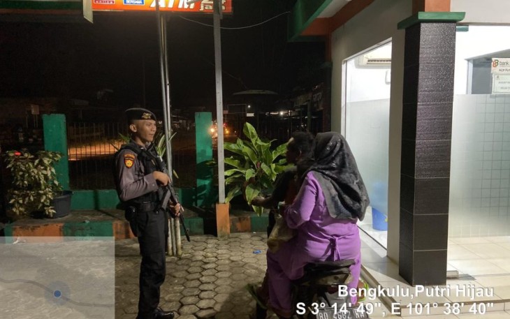  Polsek Putri Hijau Saat Patroli Malam