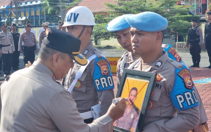 Upacara PTDH Personil Polres Rejang Lebong 