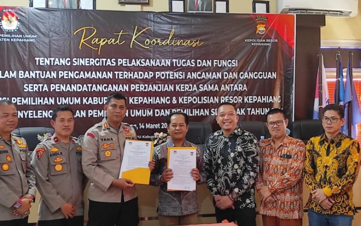 Polres Kepahiang MoU Pengamanan Pemilu 2024 dengan KPU Kepahiang