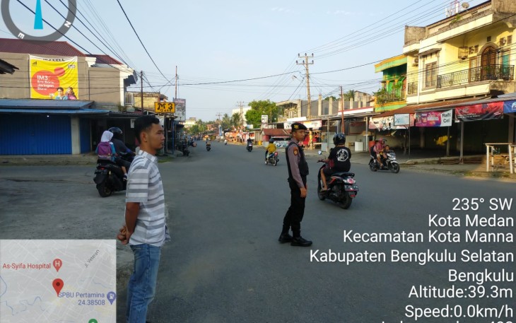 Sat Samapta Polres Bengkulu Selatan Laksanakan Pengaturan Pagi
