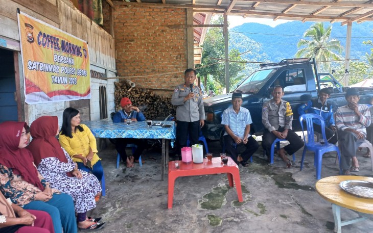 Sat Binmas Polres Lebong Coffee Morning di Desa Ketenong I