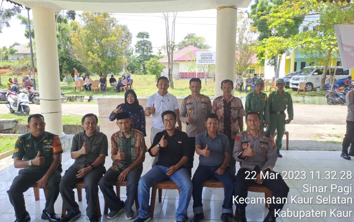 Polsek Kaur Selatan Amankan Pilkades Desa Sinar Pagi