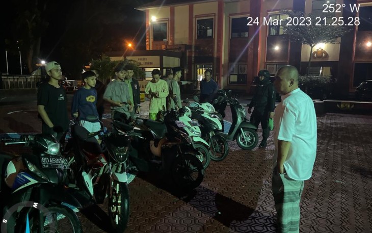 Polisi mengamankan 13 remaja