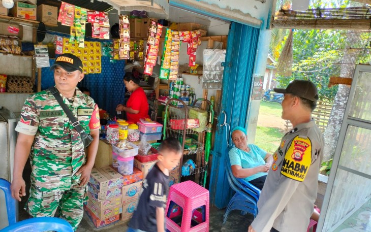 Bersama Personel TNI, Polsek Semidang Alas Maras Patroli Dialogis