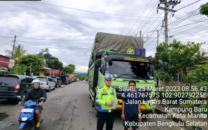 Sat Lantas Polres Bengkulu Selatan Laksanakan Kegiatan KRYD dengan Target Utama ODOL 