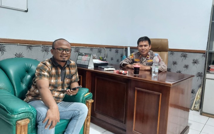 Sinergi Informasi, Kapolsek Teluk Segara Terima Kunjungan Ketua SMSI 