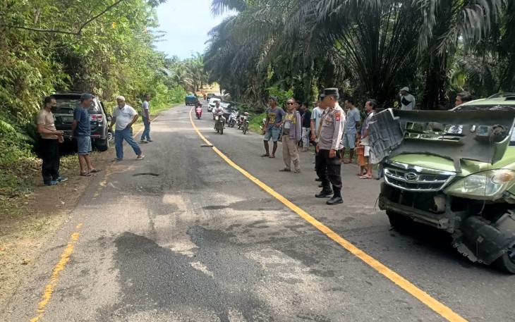 Lakalantas di Bengkulu Utara Fortune dan Xenia "Adu Kambing"