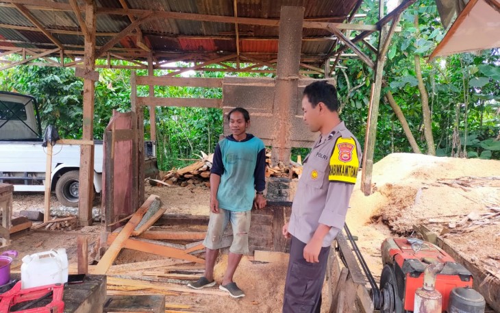 Sambang Warga, Polsek Bermani Ulu Dengarkan Aspirasi Masyarakat