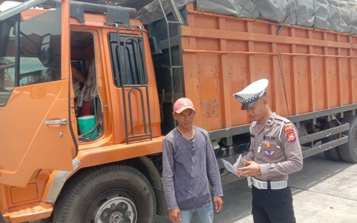 Terjaring Razia Sat Lantas Polres Bengkulu Selatan, 1 Truk ODOL di Tilang 