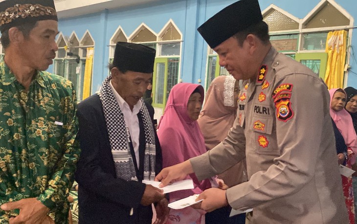 Kapolres Lebong Safari Ramadan bersama Bupati di Masjid Al Muklisin