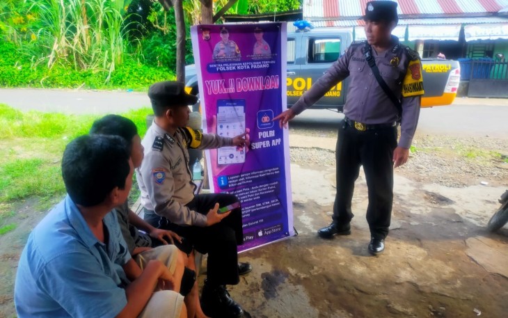 Patroli Dialogis, Polsek Kotapadang Gelar Sosialisasi Aplikasi Polri Super App