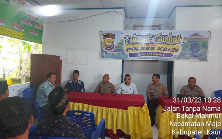 Jumat Curhat, Wakapolres Kaur Tampung Aspirasi Warga Desa Tanjung Ganti