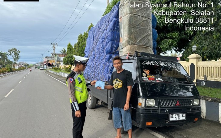 Gelar Razia  ODOL, Satlantas Polres Bengkulu Selatan Berhasil Tindak Pelanggar