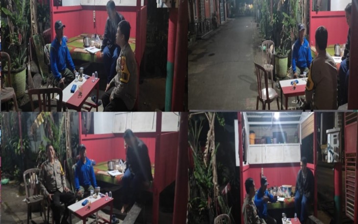 Bhabinkamtibmas Polsek Kampung Melayu Patroli Dialogis dan Sambangi Pos Ronda
