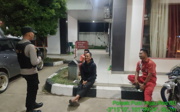 Polsek Putri Hijau Saat Patroli Malam 