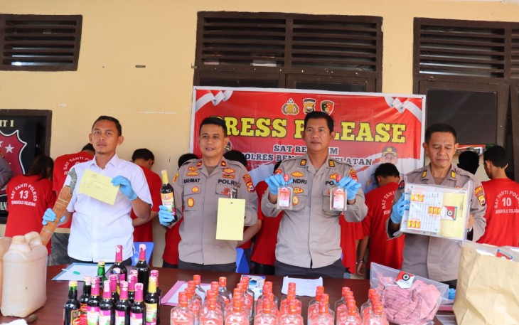 Polres BS Rilis Capaian Operasi Pekat Nala I Tahun 2023