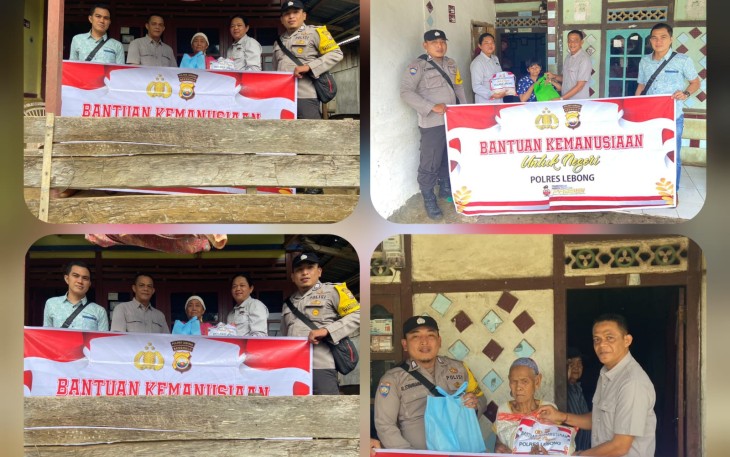  Polres Lebong Kembali Salurkan Bansos untuk Warga Kurang Mampu