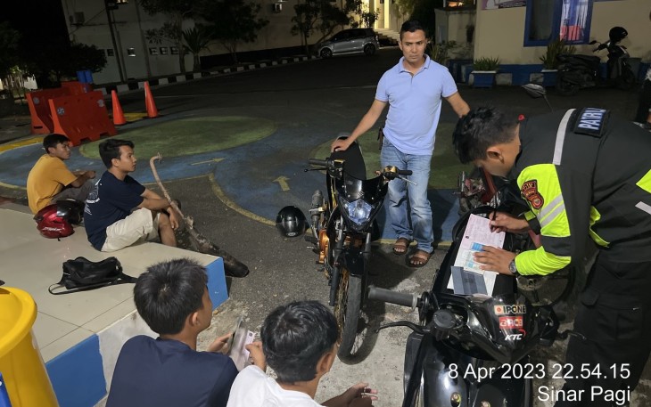 Satlantas Polres Kaur Tertibkan Kendaraan yang Menggunakan Knalpot Brong