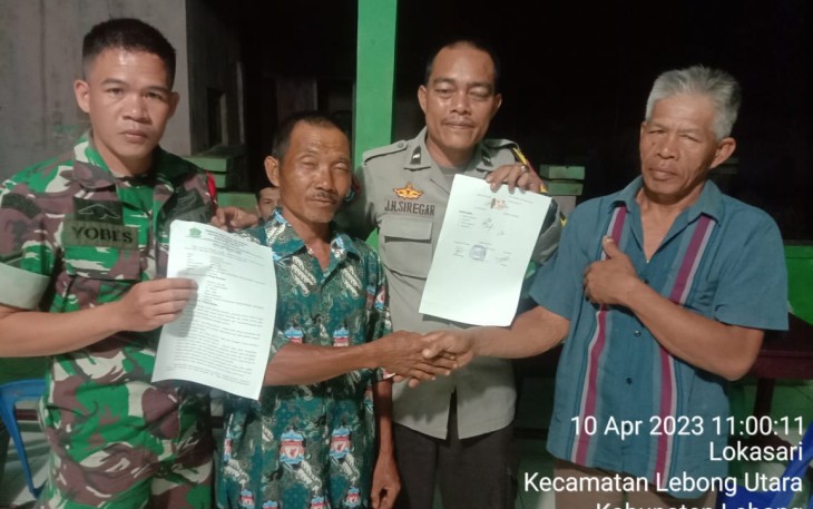 Bhabinkamtibmas Polsek Lebong Utara Problem Solving Perselisihan Warga