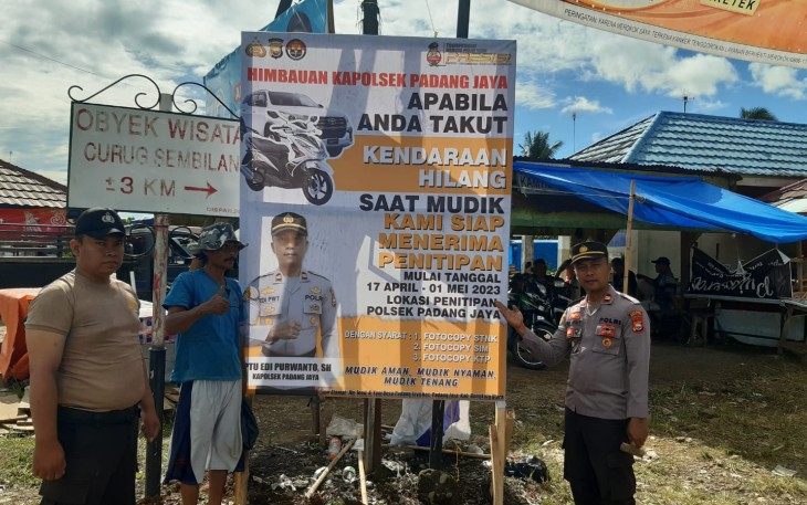 Polsek Padang Jaya Buka Layanan Penitipan Barang Selama Mudik 