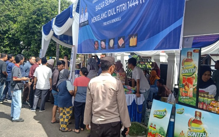 Antisipasi kerawanan, Polresta Bengkulu Amankan Pasar Murah dan Bazar Sembako